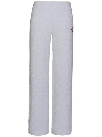 Casablanca 'Towelling' White Cotton Blend Pants - CASABLANCA - BALAAN 1