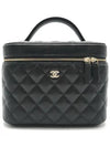 Classic gold CC logo caviar pouch bag black - CHANEL - BALAAN 1