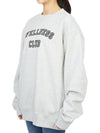 Wellness Club Flock Crew Neck Cotton Sweatshirt Light Grey - SPORTY & RICH - BALAAN 5