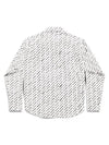 Allover Logo Print Long Sleeve Shirt White Black - BALENCIAGA - BALAAN 5