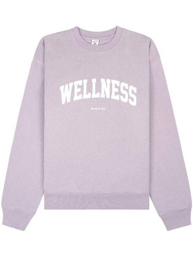 Wellness Crew Neck Cotton Long Sleeve T-Shirt Purple - SPORTY & RICH - BALAAN 1