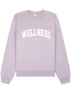 Wellness Crew Neck Cotton Long Sleeve T-Shirt Purple - SPORTY & RICH - BALAAN 1