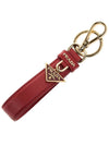 Saffiano Small Logo Charm Key Holder Red - PRADA - BALAAN.