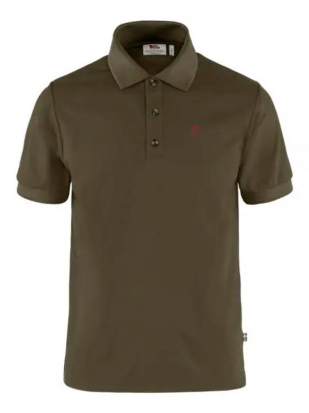 Men's Crowley Pique Polo Shirt Dark Olive - FJALL RAVEN - BALAAN 2