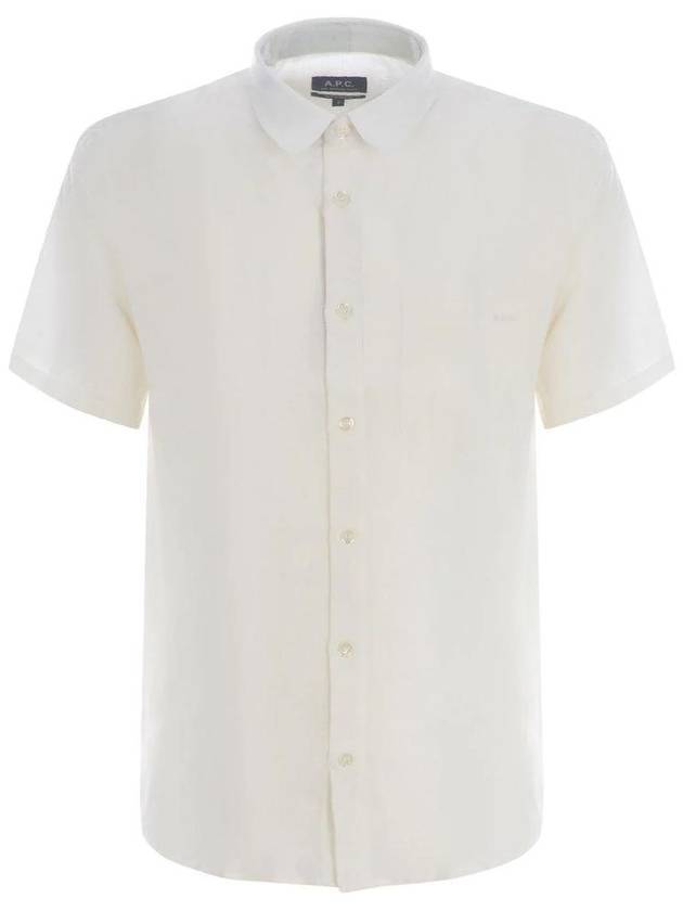 Bellini Linen Short Sleeve Shirt White - A.P.C. - BALAAN 1