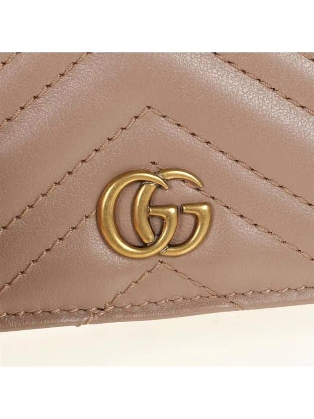 GG Marmont Matelasse Flap Card Wallet Dusty Pink - GUCCI - BALAAN 8