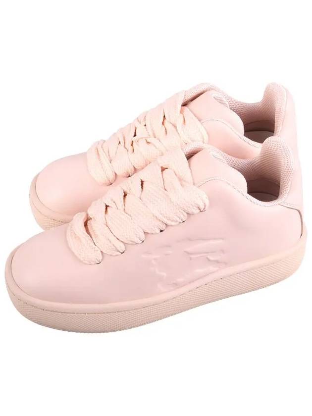 Box Leather Low-Top Sneakers Pink - BURBERRY - BALAAN 2