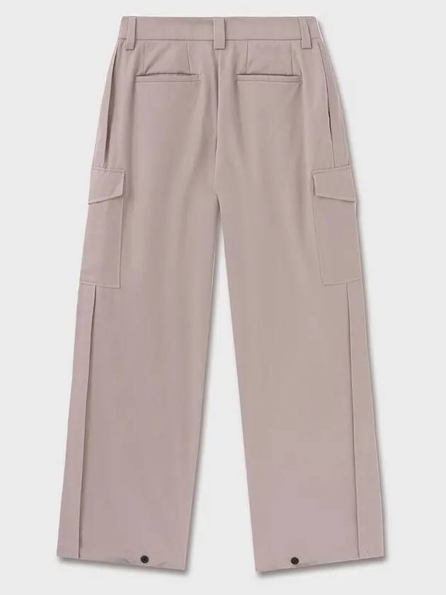 Cotton Pleated Pocket Wide Pants Nude Pink - NOIRER - BALAAN 4