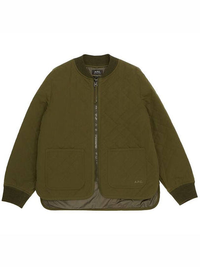 Elea Quilting Zip-Up Jacket Khaki - A.P.C. - BALAAN 2