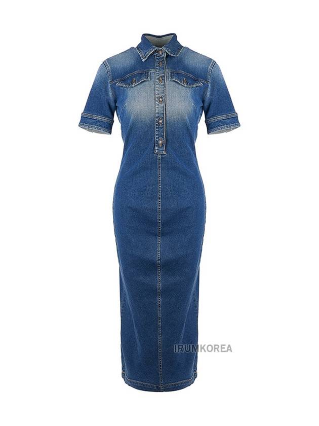 Button Denim Midi Dress Medio Vintage - MAX MARA - BALAAN 2