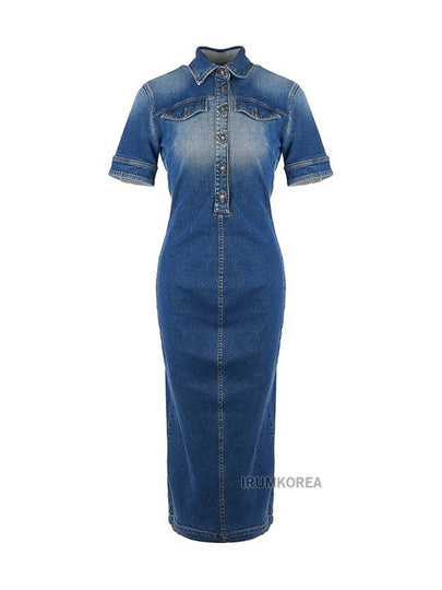 Button Denim Midi Dress Medio Vintage - MAX MARA - BALAAN 2