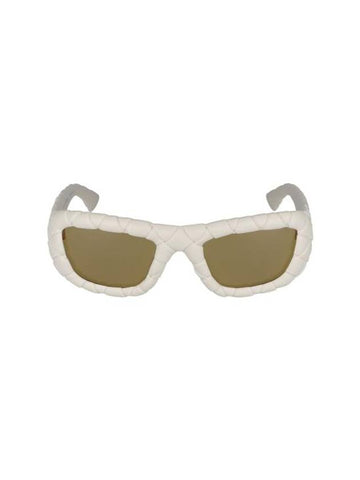 Sunglasses BV1303S 006 WHITE WHITE BROWN - BOTTEGA VENETA - BALAAN 1