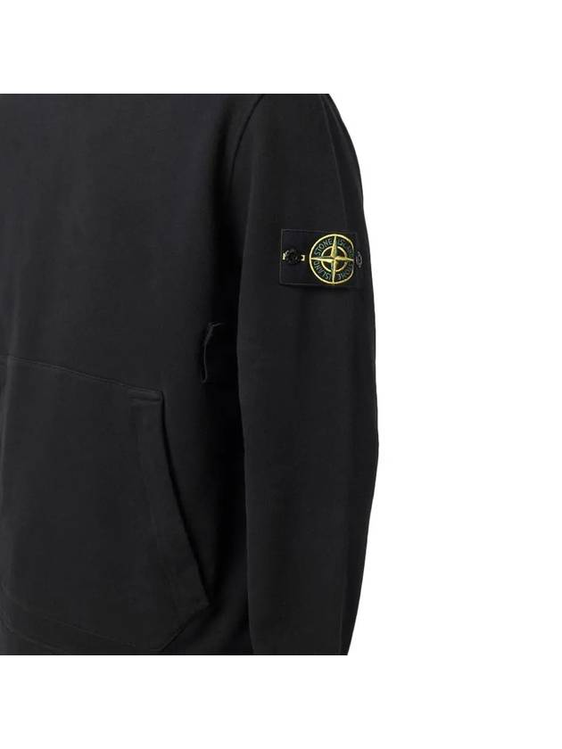 Wappen Patch Cotton Hoodie Black - STONE ISLAND - BALAAN 5