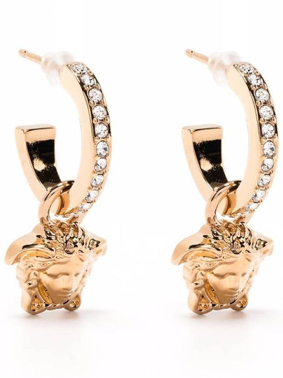 Women Medusa Crystal Drop Earrings Gold - VERSACE - BALAAN 2