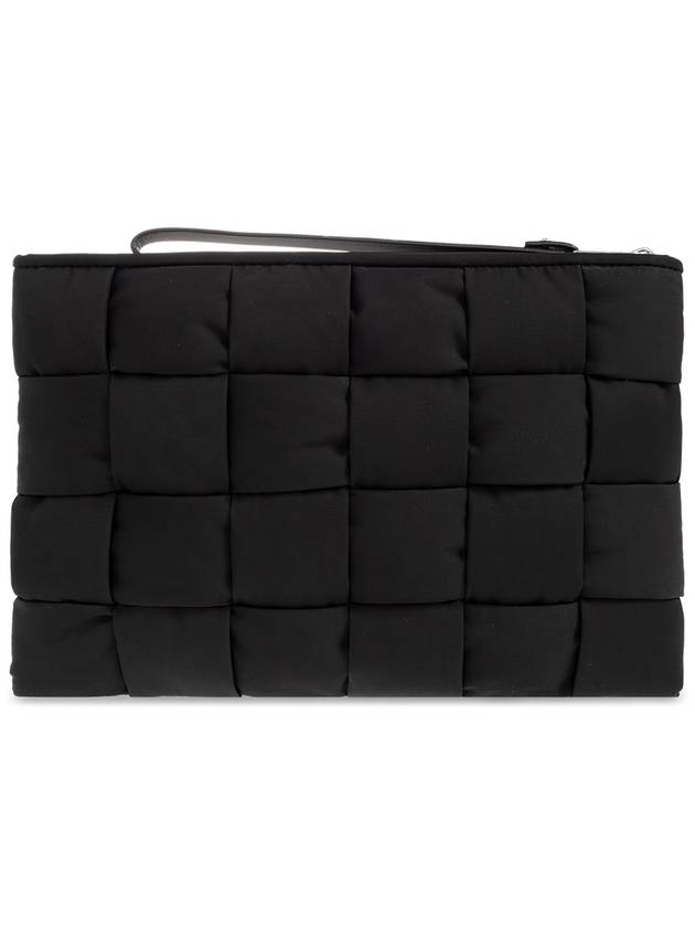 Cassette Small Flat Clutch Bag Black - BOTTEGA VENETA - BALAAN 4