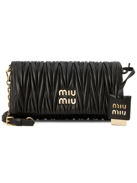 Materasse Nappa Leather Shoulder Bag Black - MIU MIU - BALAAN 2