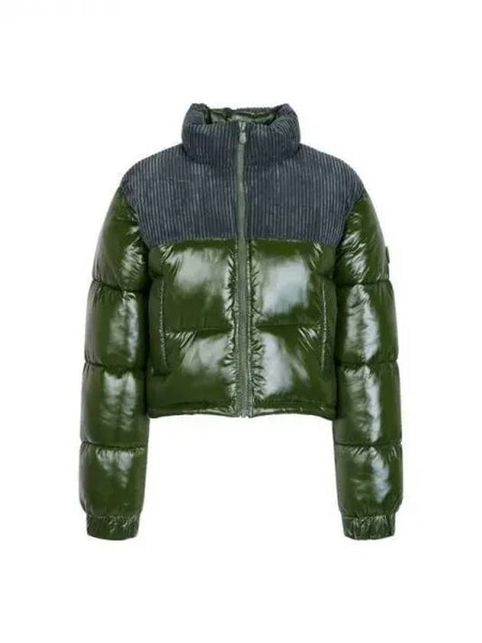 ALUNA Crop Padded Jacket Green 270653 - SAVE THE DUCK - BALAAN 1