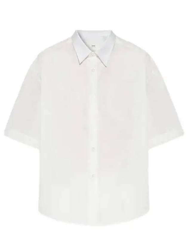 Chesk Pocket Short Sleeve Shirt White - AMI - BALAAN 1