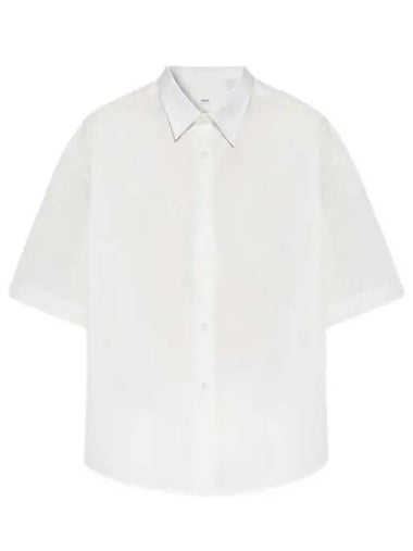 Chesk Pocket Short Sleeve Shirt White - AMI - BALAAN 1