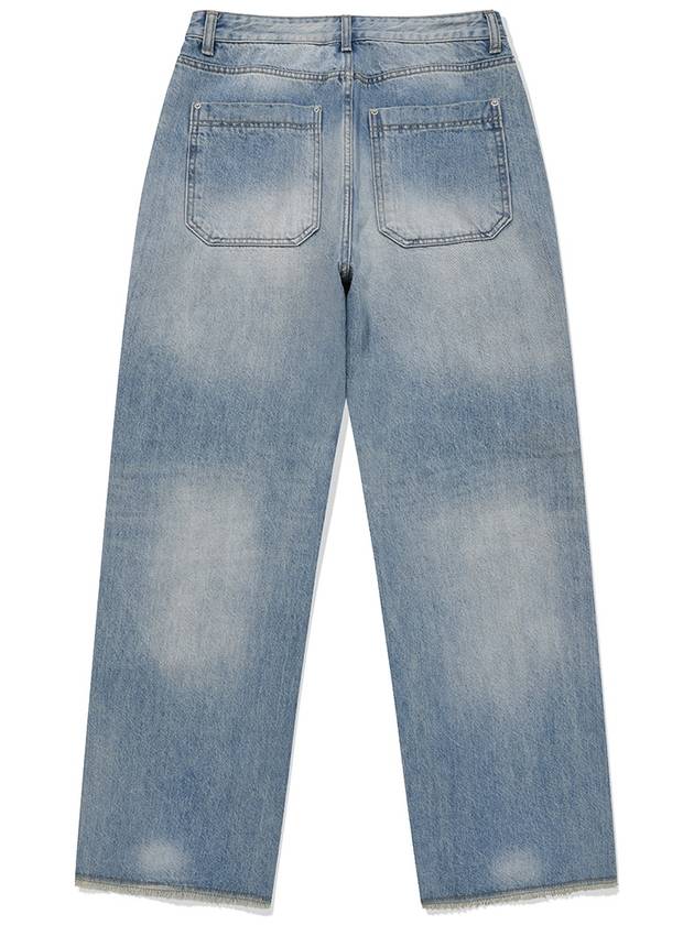 Destroyed Wide JeansMid Blue Destroyed Wide Jeans Mid Blue - PHOS333 - BALAAN 2