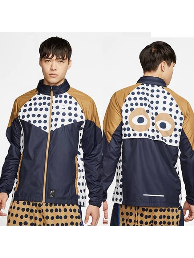 01-BV9301-451-X Cody Hudson-Artist Wind Runner Jacket-Navy Gold White - NIKE - BALAAN 1