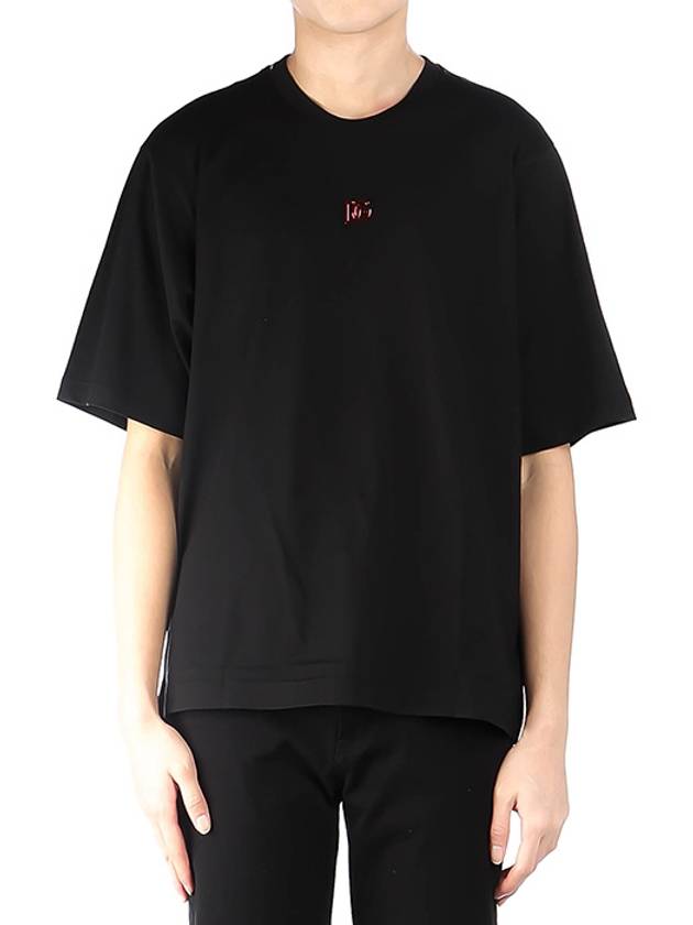 DG Logo Cotton Short Sleeve T-Shirt Black - DOLCE&GABBANA - BALAAN 2