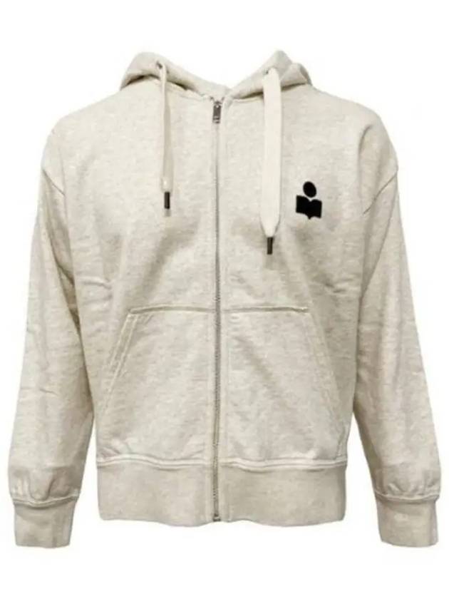 Markus Logo Zip Up Hoodie Ecru - ISABEL MARANT - BALAAN 2