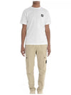 Logo Patch Short Sleeves T-Shirt White - STONE ISLAND - BALAAN 6