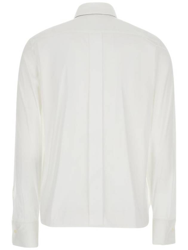 White Shirt With Pointed Collar In Cotton Blend Woman - BRUNELLO CUCINELLI - BALAAN 1