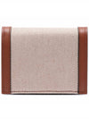 V Logo Signature Half Wallet Natural Brown - VALENTINO - BALAAN 5