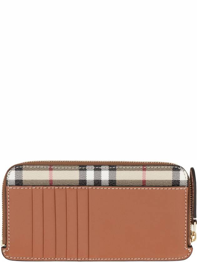 Check Zipper Long Wallet Beige - BURBERRY - BALAAN 4