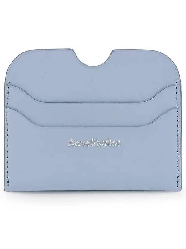 Leather card holder baby blue brown CG0234 DR1 - ACNE STUDIOS - BALAAN 3