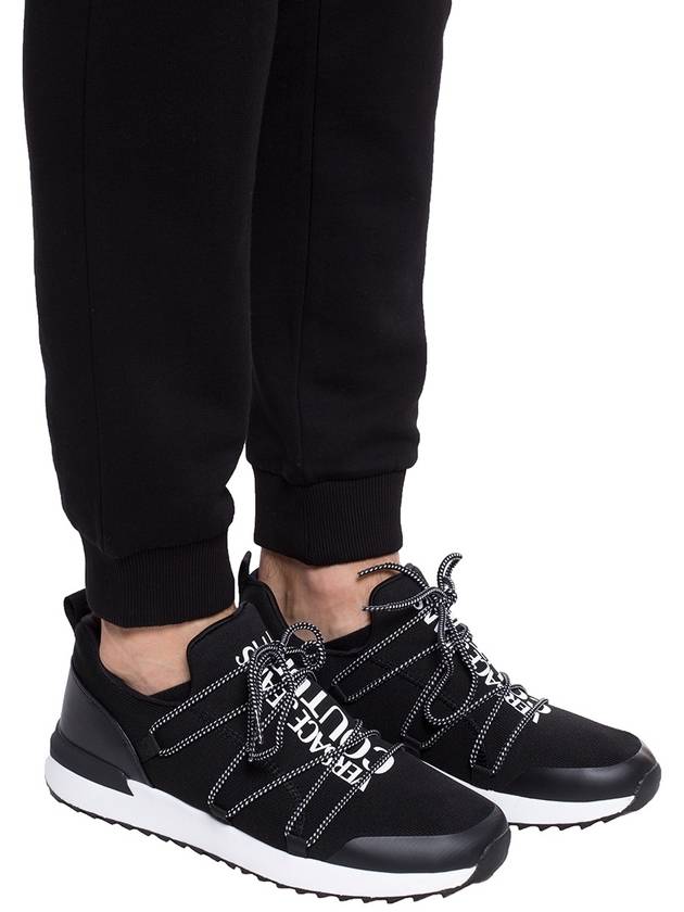 Logo Print Absolu Low Top Sneakers Black - VERSACE - BALAAN 2