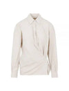 Straight Collar Twisted Shirt Dusty Rose - LEMAIRE - BALAAN 2