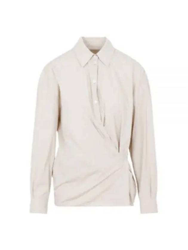 Straight Collar Twisted Shirt Dusty Rose - LEMAIRE - BALAAN 2