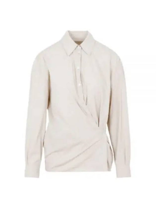 Straight Collar Twisted Shirt Dusty Rose - LEMAIRE - BALAAN 2