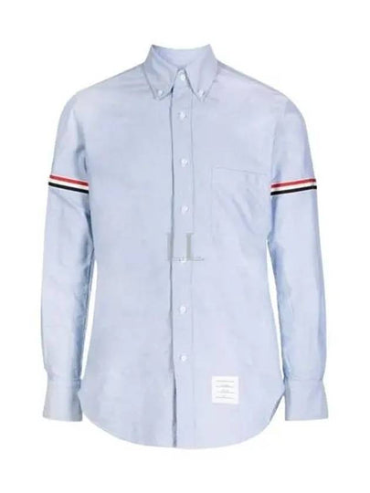 Armband Oxford Long Sleeve Shirt Light Blue - THOM BROWNE - BALAAN 2