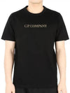 Embroidered Logo Crew Neck Cotton Short Sleeve T-Shirt Black - CP COMPANY - BALAAN 2