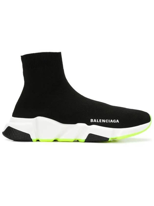 Women's Logo Speed ??Runner High Top Sneakers Black - BALENCIAGA - BALAAN 3