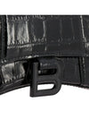 Hourglass Crocodile Embossed Cross Bag Black - BALENCIAGA - BALAAN 5