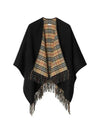 Check Reversible Wool Cape Black - BURBERRY - BALAAN 2