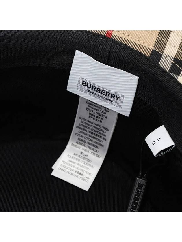 Vintage Check Technical Bucket Hat Beige - BURBERRY - BALAAN 5