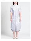 Women's Own Striped Oxford Short Sleeve Shirt Midi Dress - THOM BROWNE - BALAAN 2