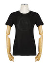 Women's Big Logo Short Sleeve T-Shirt Black - MONCLER - BALAAN 2