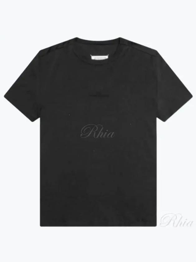 Reverse Embroidered Logo Stitched Cotton Short Sleeve T-Shirt Dark Grey - MAISON MARGIELA - BALAAN 2