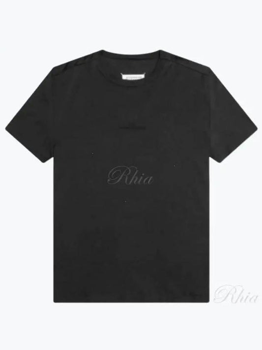 Reverse Embroidered Logo Stitched Cotton Short Sleeve T-Shirt Dark Grey - MAISON MARGIELA - BALAAN 2