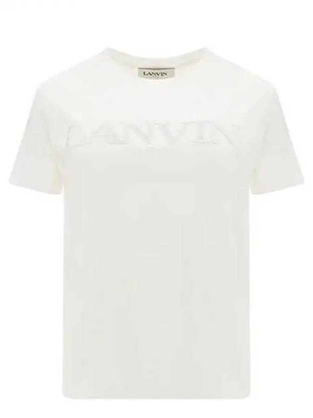 Curve logo embroidered T shirt - LANVIN - BALAAN 1