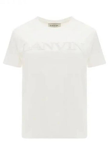 Curve logo embroidered T shirt - LANVIN - BALAAN 1