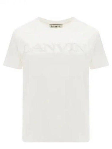 Curve logo embroidered T shirt - LANVIN - BALAAN 1