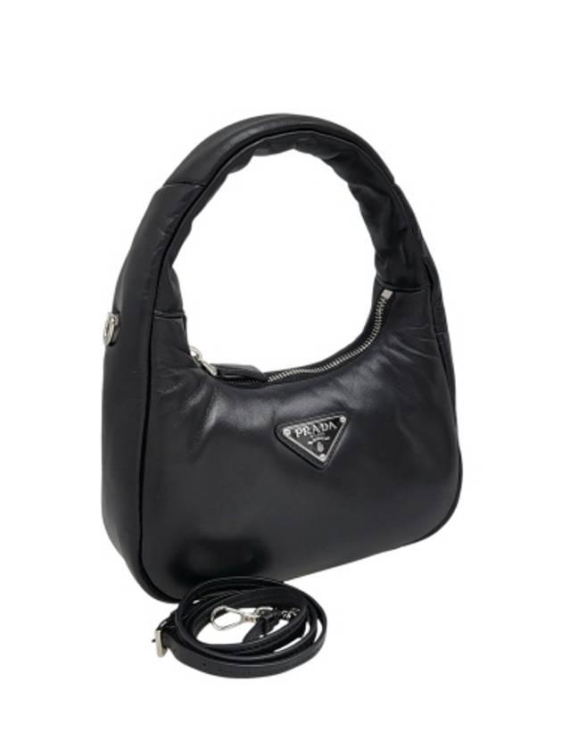 1BA384 Soft Nappa Mini Hobo Bag Strap NFC New Built in Chip - PRADA - BALAAN 2